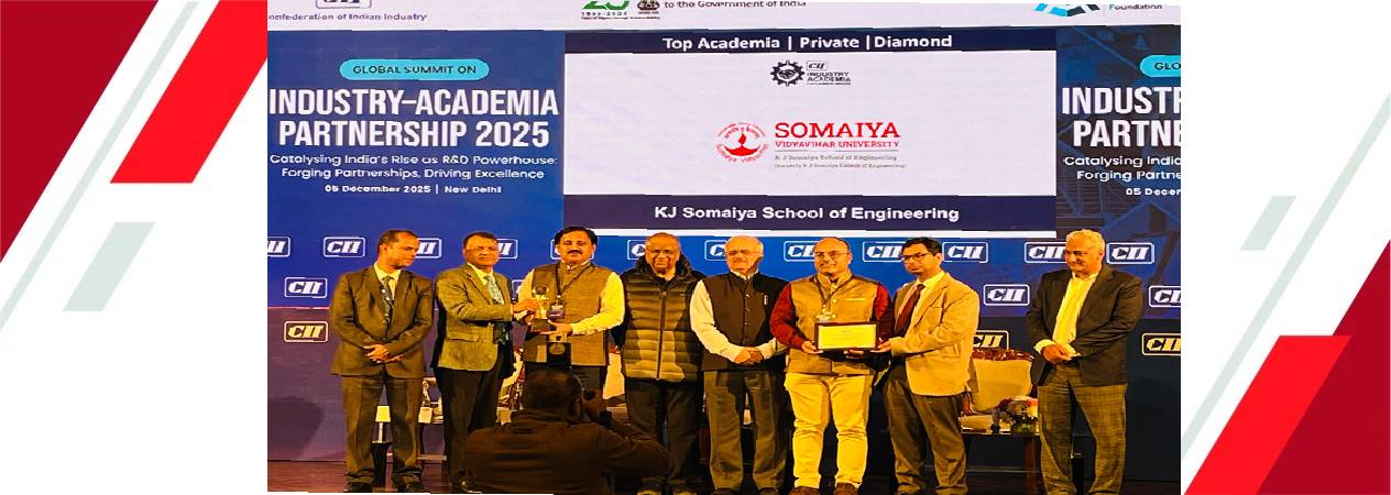 KJSSE Wins Diamond Category – CII Industry–Academia Partnership Award 2025