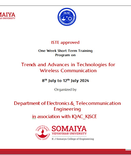 ISTE Approved One Week Short Term Training Program (STTP) on 