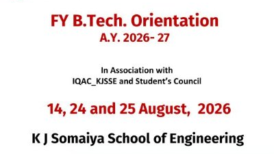 FY B Tech Orientation AY 2026-27